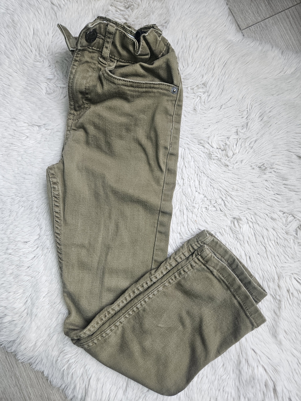 Blumind Boys Khaki Green Regular Fit Straight Leg Pants Size 7🩷